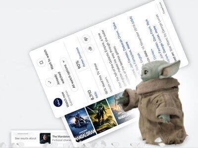 Huevo de Pascua de The Mandalorian de Google