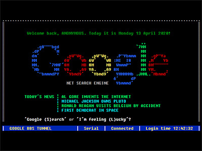 Terminal de Google en los años 80